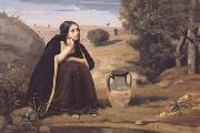 Jean Baptiste Camille  Corot Rebecca au puits (mk11) oil on canvas